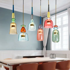 Color Candy Children's Room Glass Hanging Lamps Fixtures