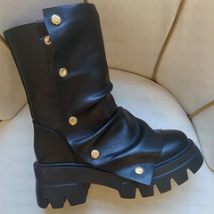 Chunky Platform Foldover Boots