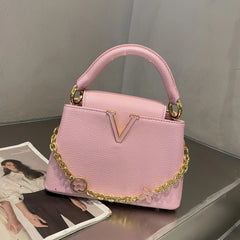 Structured Chain Embellished Bag