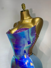 Strapless Crystal Embellished Body-Con Maxi Dress