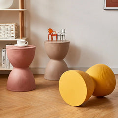 Thickened Plastic Round Hourglass Low Stool