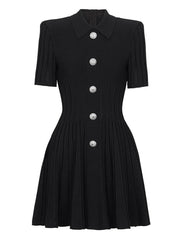 Structured woven mini dress with empire waist