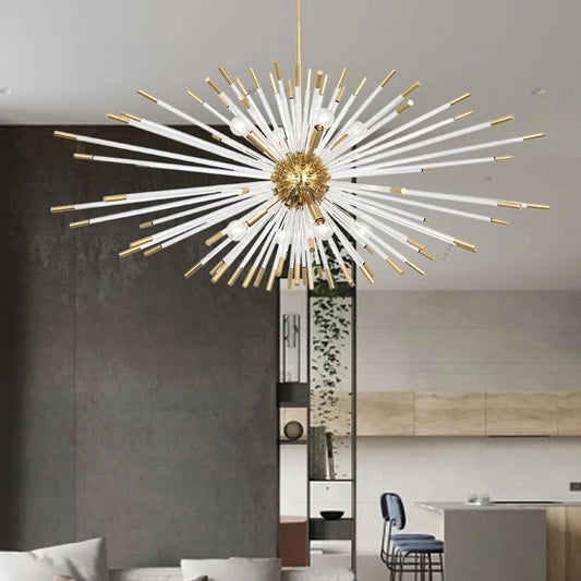 Led Gold Glass Hanging Chandelier Ceiling Lighting Fixture