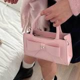  Cute Bow Small Pu Leather Elegant Crossbody Bag
