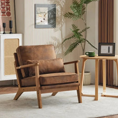 Chair Suede Upholstered Armchair