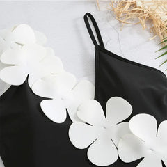 Embellished One-Piece Swimsuit with Wrap Skirt