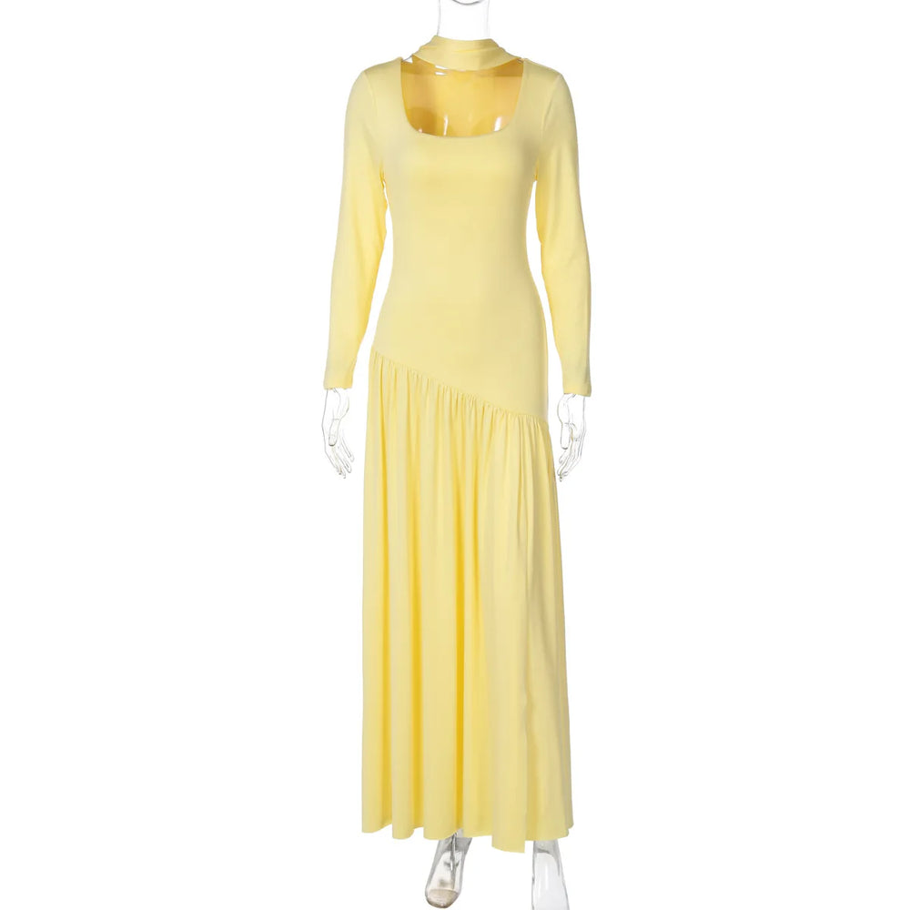 Yellow dress on a mannequin