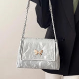Women's Butterfly PU Leather Casual Tote Bag