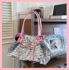 Sparkly Sequin Large Tote Bag