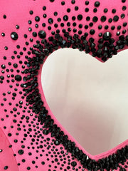Heart Cutout Bejewelled Maxi Dress