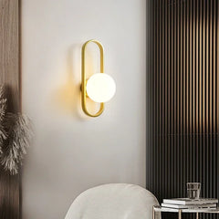 LED Modern Glass Wall Lamp Bedside Sconce Lighting Fixture Golden Atelier