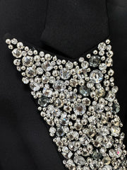 Beaded Embellished Double-Breasted Blazer