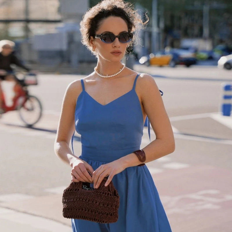 V-Neck Detail Maxi Dress