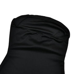 Black Lace Cape Sheer Panel Dress
