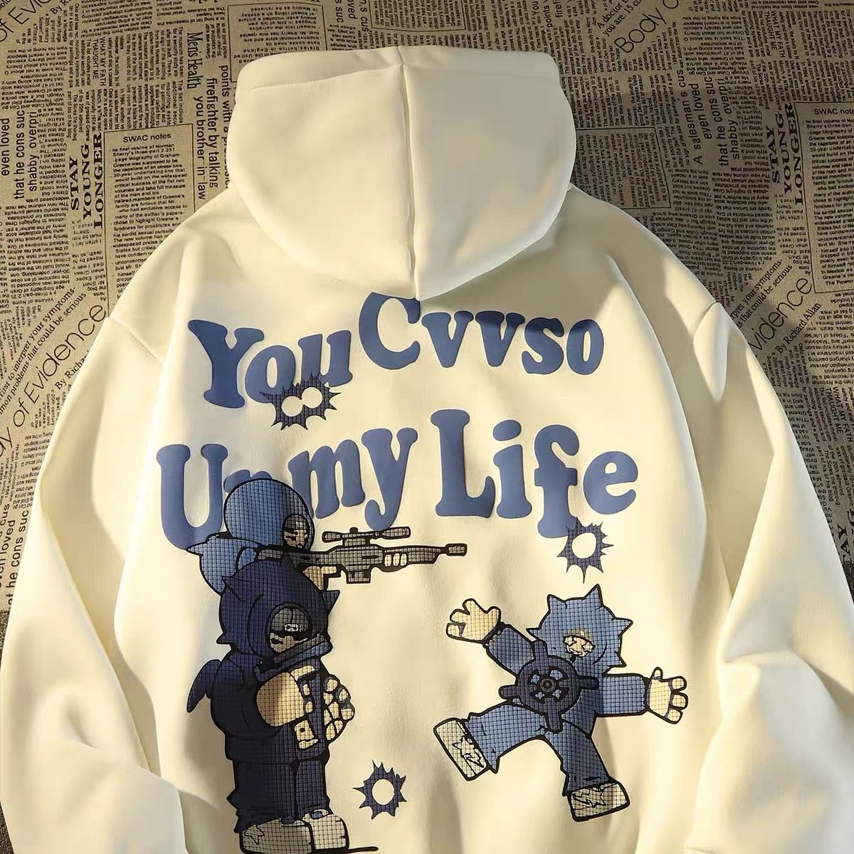 Hipho Letter Anime Men and Women Oversized Hoodie Jacket