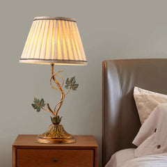 Retro Wrought Iron Fabric Table Lamp