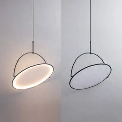 Close-up of a minimalist LED pendant light showcasing its clean lines and elegant design. 2