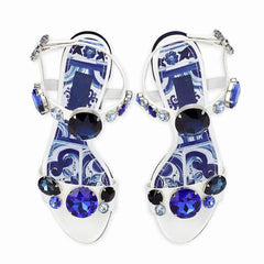 Jewelled Chunky Heel Sandals