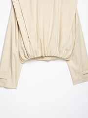 Double Breasted Shirred Cropped Trench Jacket