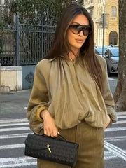 Ruched Batwing Sleeve Jacket
