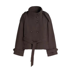 Belted Double Breasted Trench Coat