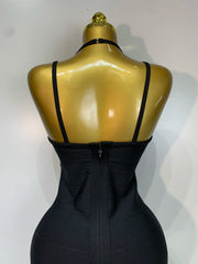 Crisscross Halter Bodycon Mini Dress
