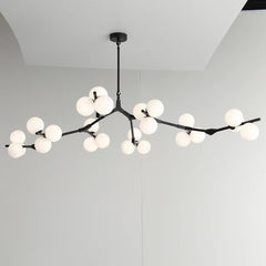 Nordic LED Ceiling Chandelier with 24 Glass Ball Pendant Lights