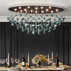 Creative Crystal Chandelier For Living Dining Room Oval Design Lamp Colorful Indoor Lighting Led Home Décor Fixture,  Golden Atelier 3