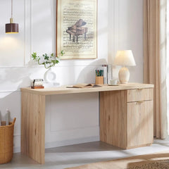 Wood 60" Executive Desk with Storage.