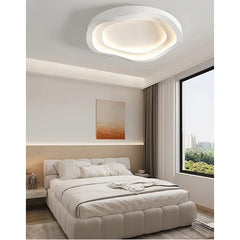 White Minimalist Circular Ceiling Light