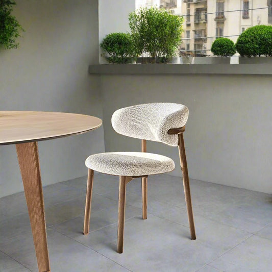Modern Accent Ergonomic Wooden Dining Chair 