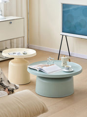 Scandinavian Small Cream Style Round Coffee Table