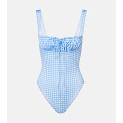 Gingham Bikini and Skirt Beachwear Set