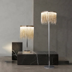 Tassel Aluminum Chain Floor Light Led Decorated Table Lamp