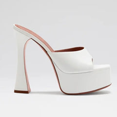Platform Block Heel Mules