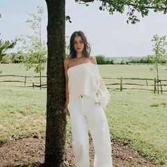 Off Shoulder Asymmetrical Knit Poncho Top