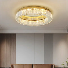 Mirrored K9 Crystals Dimmable Ceiling Light
