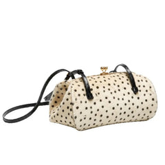 Polka Dot Fur Shoulder Bag