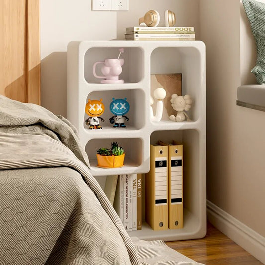  White Cabinet Wooden Tea Bedside Table Nightstands Shelves