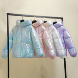 Women Loose Cotton Long Sleeved Thick Parkas Jacket