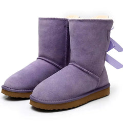 Warm Plush Bow Snow Boots