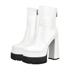 Chunky Platform Lace Up Boots