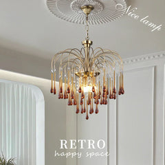 French Branch Colorful Crystal Chandeliers for Living Room