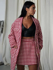 Women High Waist Skirt and Loose Cardigan Suit