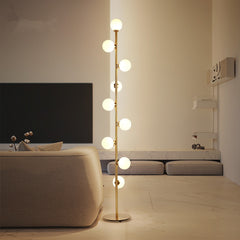 Modern Frosted Glass 9 Balls Standing Floor Lamp