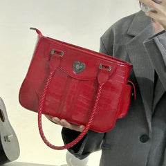 Vintage Red Women's Elegant PU Leather Bag