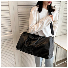 Crocodile Embossed Travel Duffle Bag