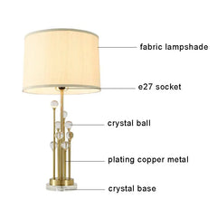 Close-up of the intricate crystal details on the lamp's base and shade. with details of the parts used Golden Atelier 4