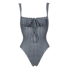 Gingham Bikini and Skirt Beachwear Set