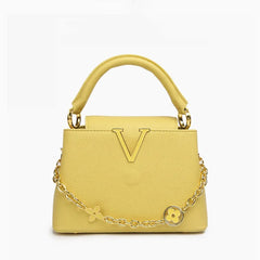 Structured Chain Embellished Bag